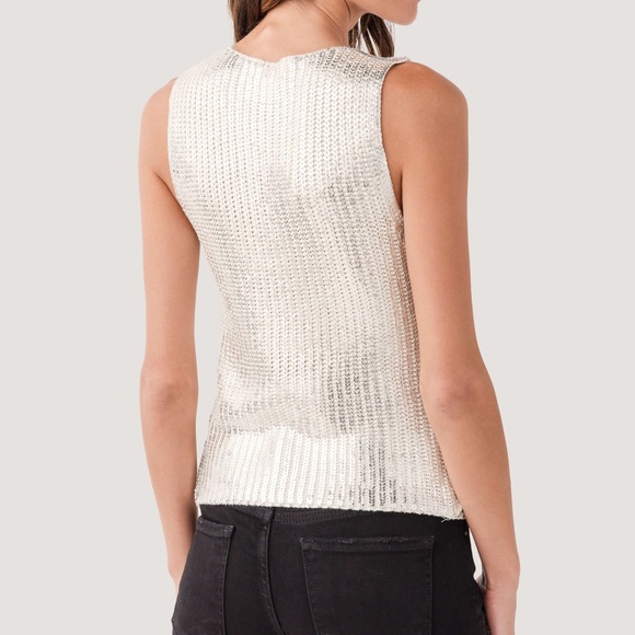 Elan Lurex Knit Sleeveless Top - Picture 5 of 12